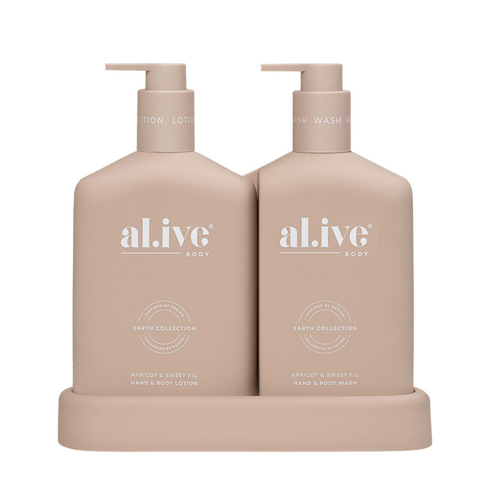 al.ive body Apricot & Sweet Fig Wash & Lotion Duo
