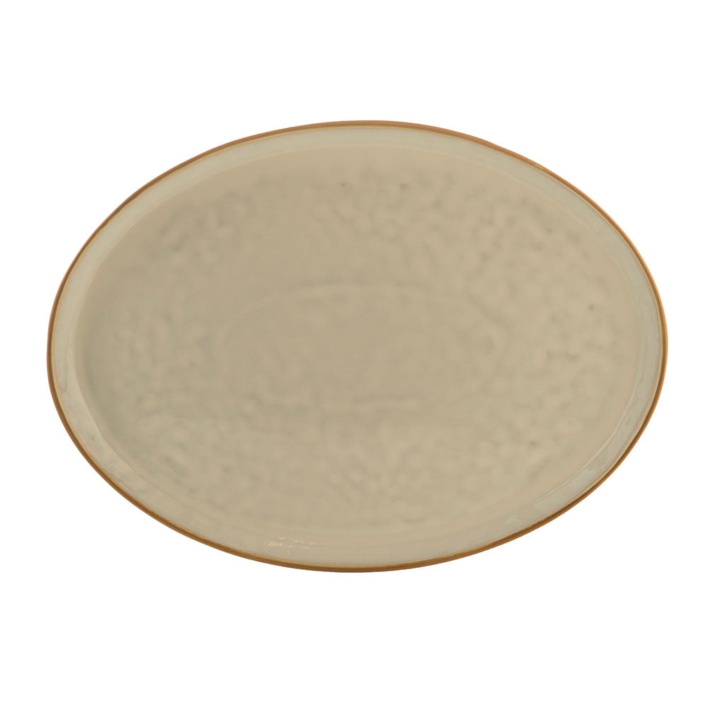 Chocolate Rim Oval 40x30cm Platter
