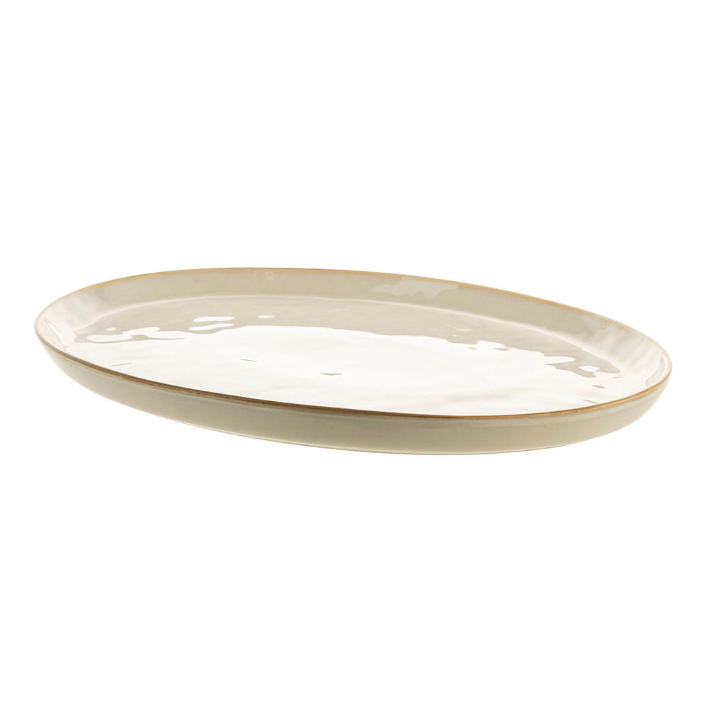 Chocolate Rim Oval 40x30cm Platter