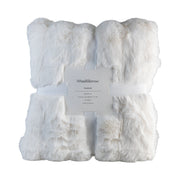 Ivory Ripple 180x220cm Faux Rabbit Fur Throw