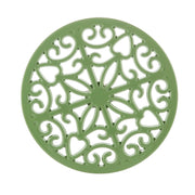 Pale Green Round 20cm Cast Iron Kitchen Trivet