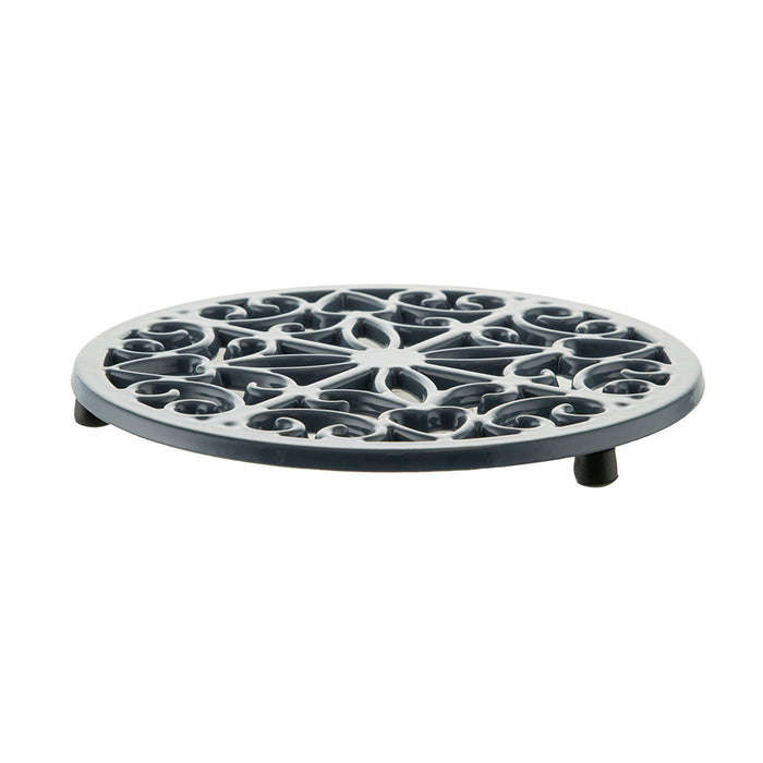 Denim Blue Round 20cm Cast Iron Kitchen Trivet