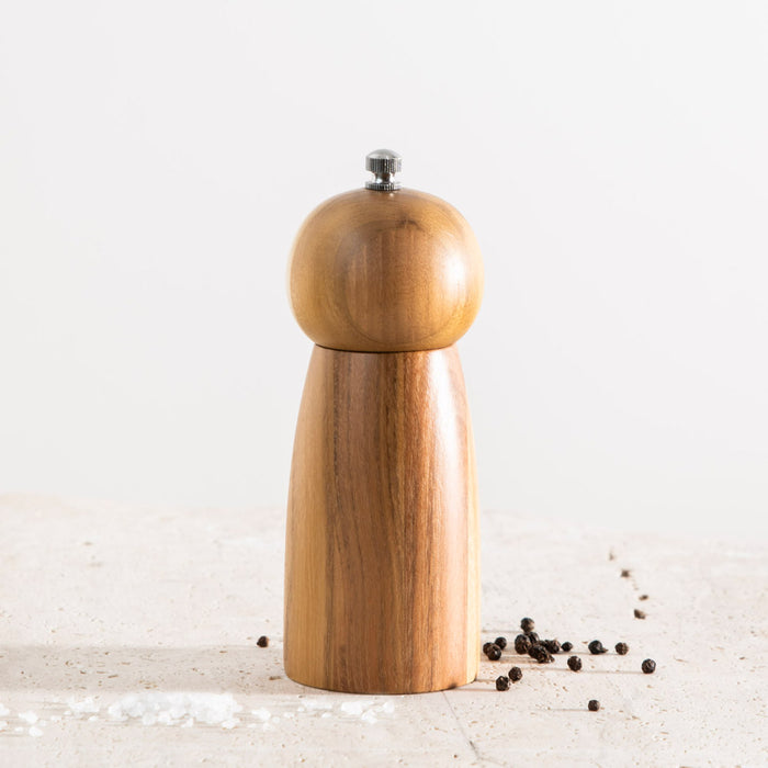 Curve Teak Wood 16cm Salt & Pepper Mill