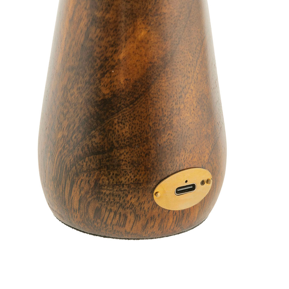 Morgan Mango Wood Base with Gold Shed 11x19cm Rechargeable Portable Lamp