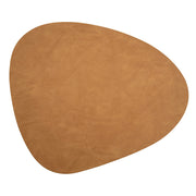 Tan Pebble Shape 37x44cm PU Faux Leather Placemat