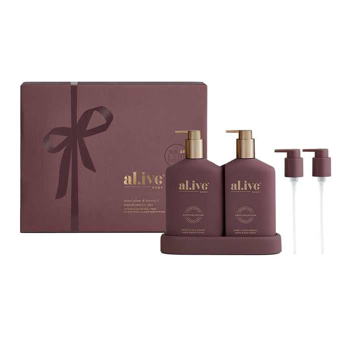 al.ive body Sweet Plum & Berries Transformative Wash & Lotion Duo