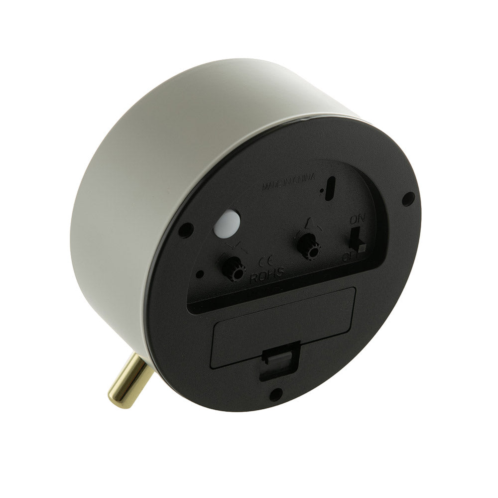 White & Gold Table Alarm Clock