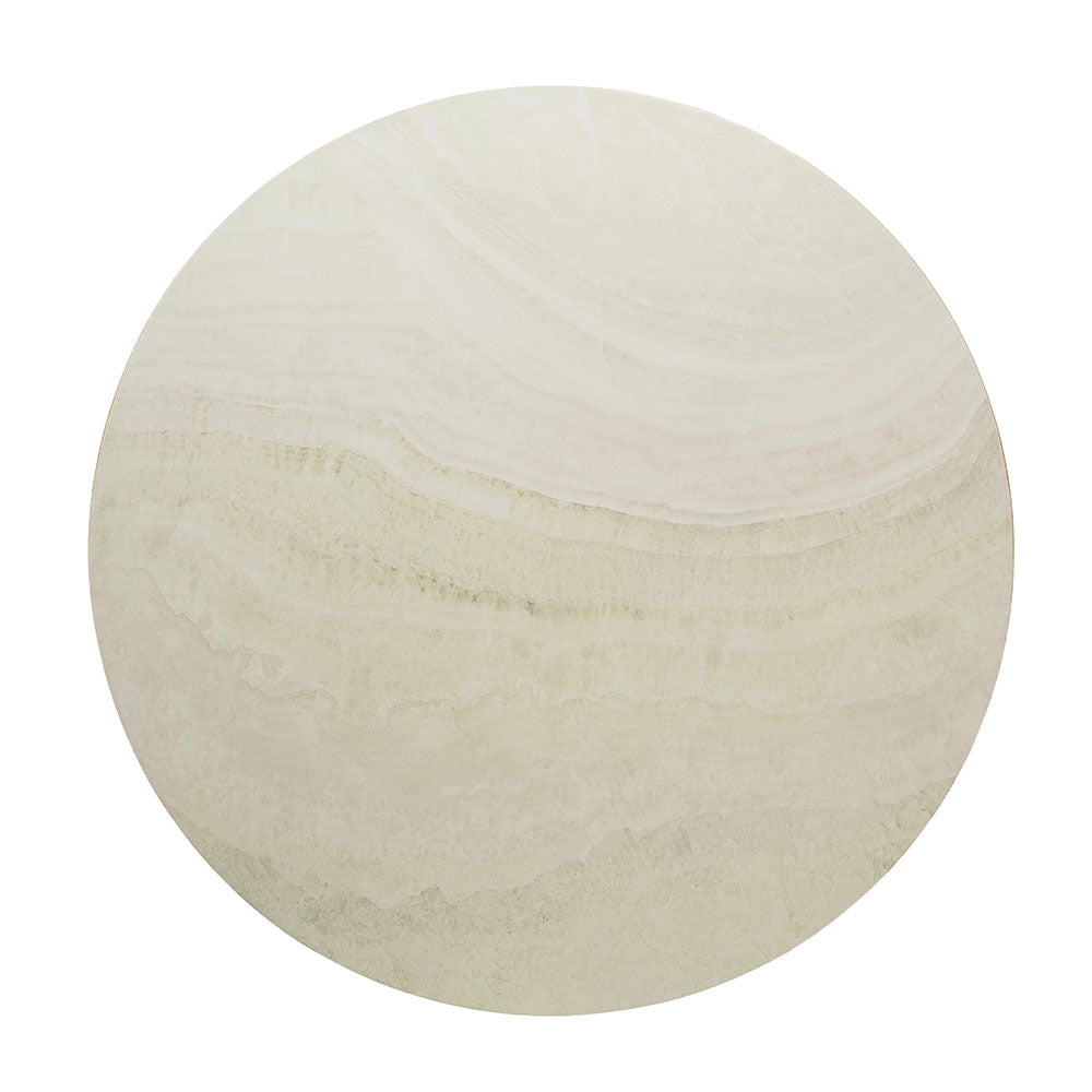 Green Onyx Round 37cm Set/4 Cork Backed Placemat