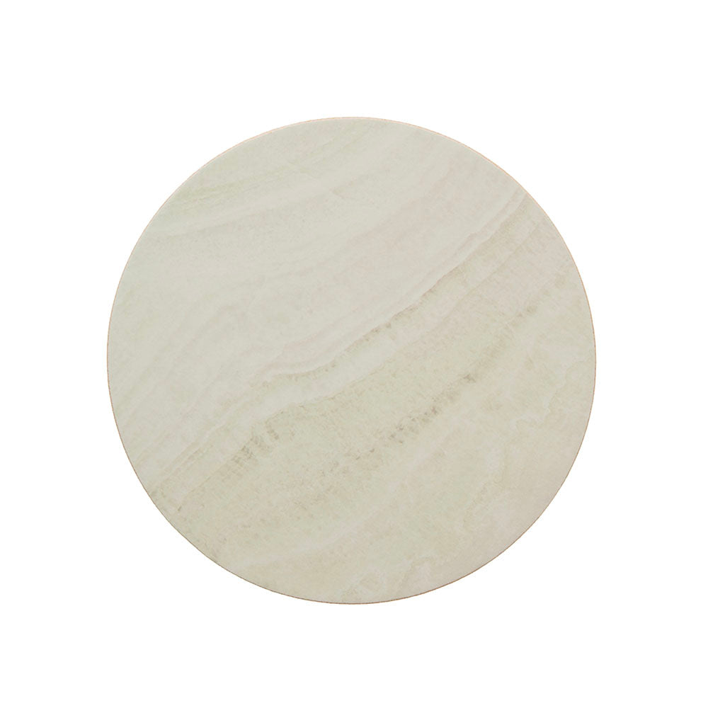 Green Onyx Round 11cm Set/4 Cork Backed Coaster