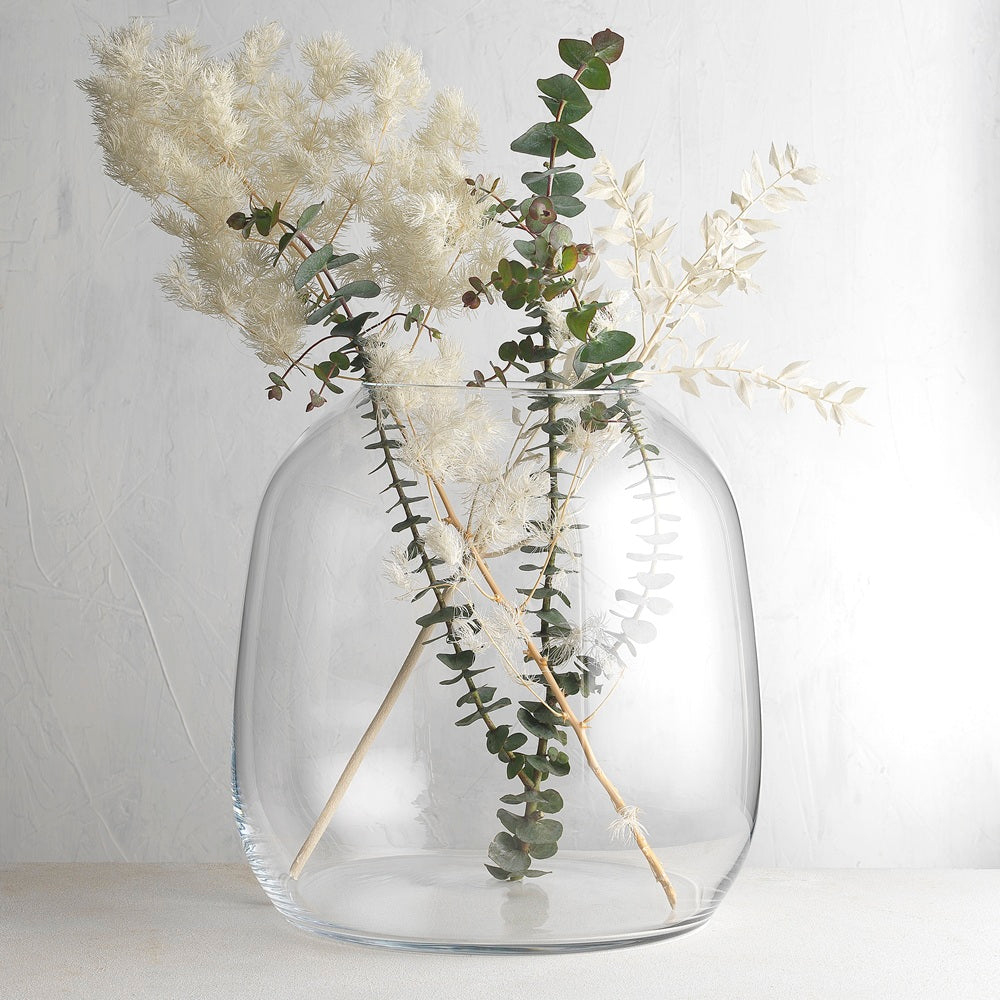 Squat Jardine 30cm Glass Vase