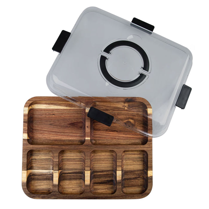 Acacia Wood Grazing Platter With Lid