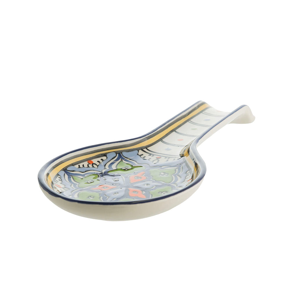 Blue & Multicolour 11cm Spoon Rest