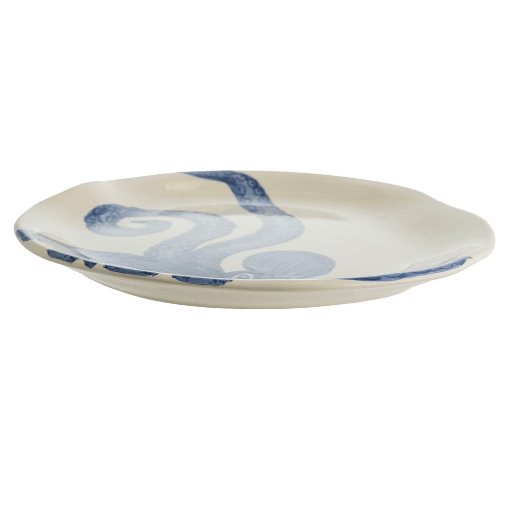 Blue Octopus 30cm Round Platter