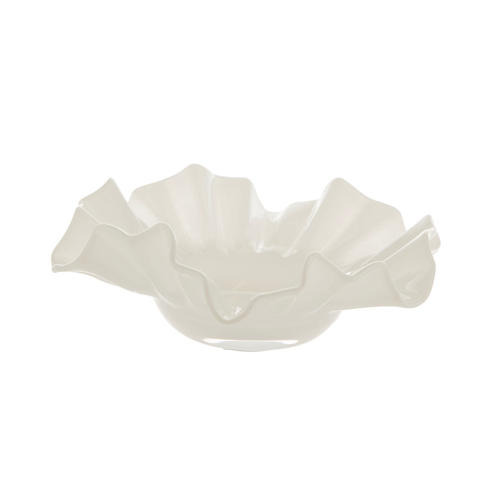 Tulip White 16.5x5.5cm Glass Decorative Plate