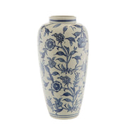 Hamptons Floral Vine Pattern 36x18cm Ceramic Vase