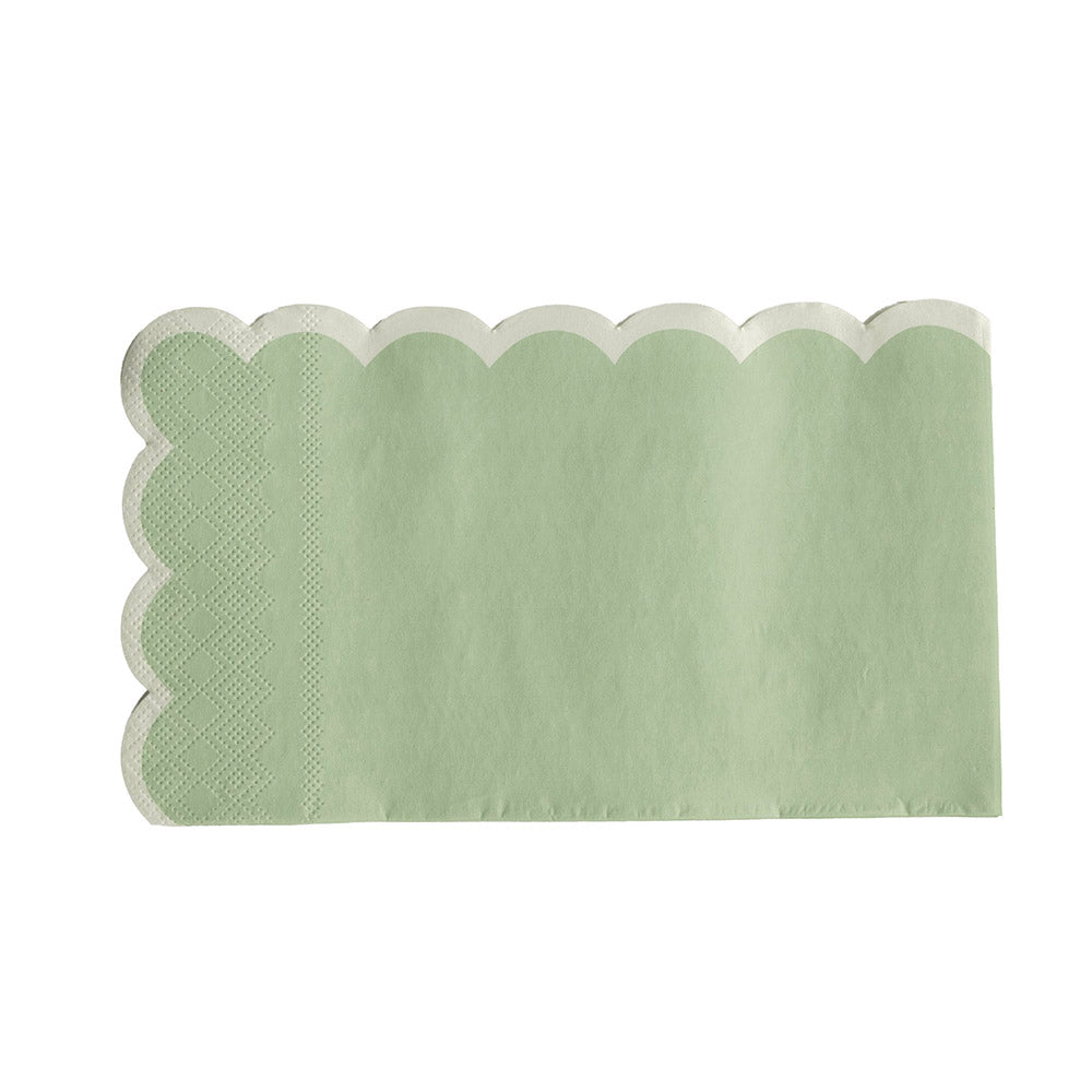 Sage Rectangle 19.5x11.5cm Pk 20 Paper Napkin Pack