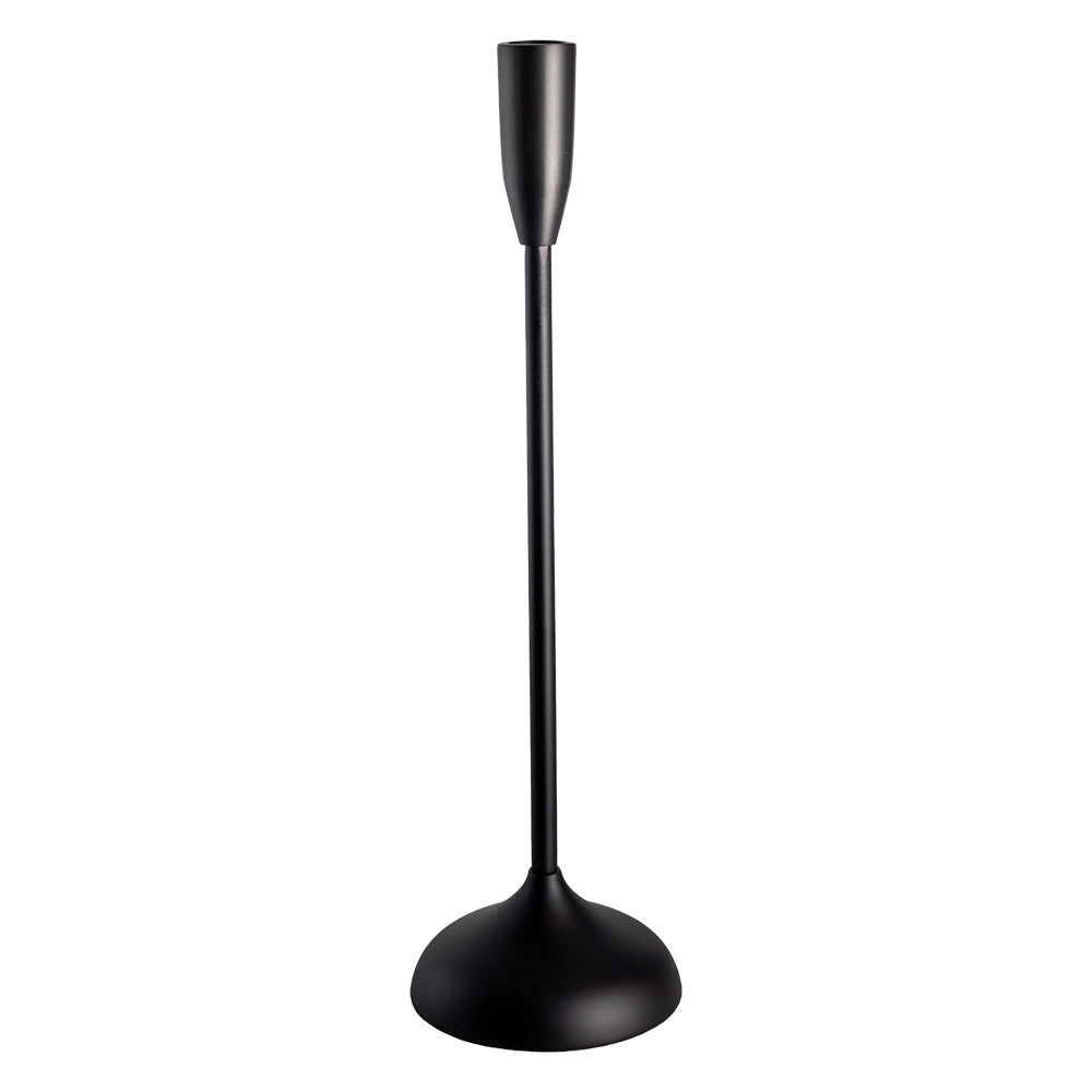 Matt Black 40cm Metal Taper Candle Holder