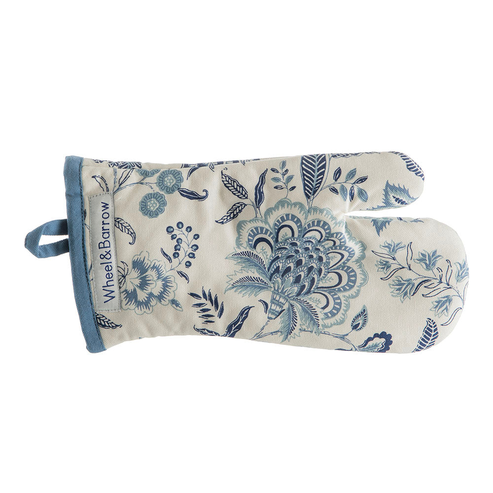 Blue & White Palam Pur Print Oven Mitt