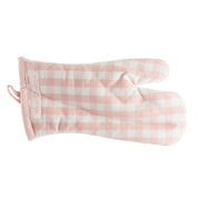 Pink Gingham Oven Mitt