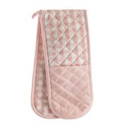 Pink Gingham 18x90cm Double Oven Mitt