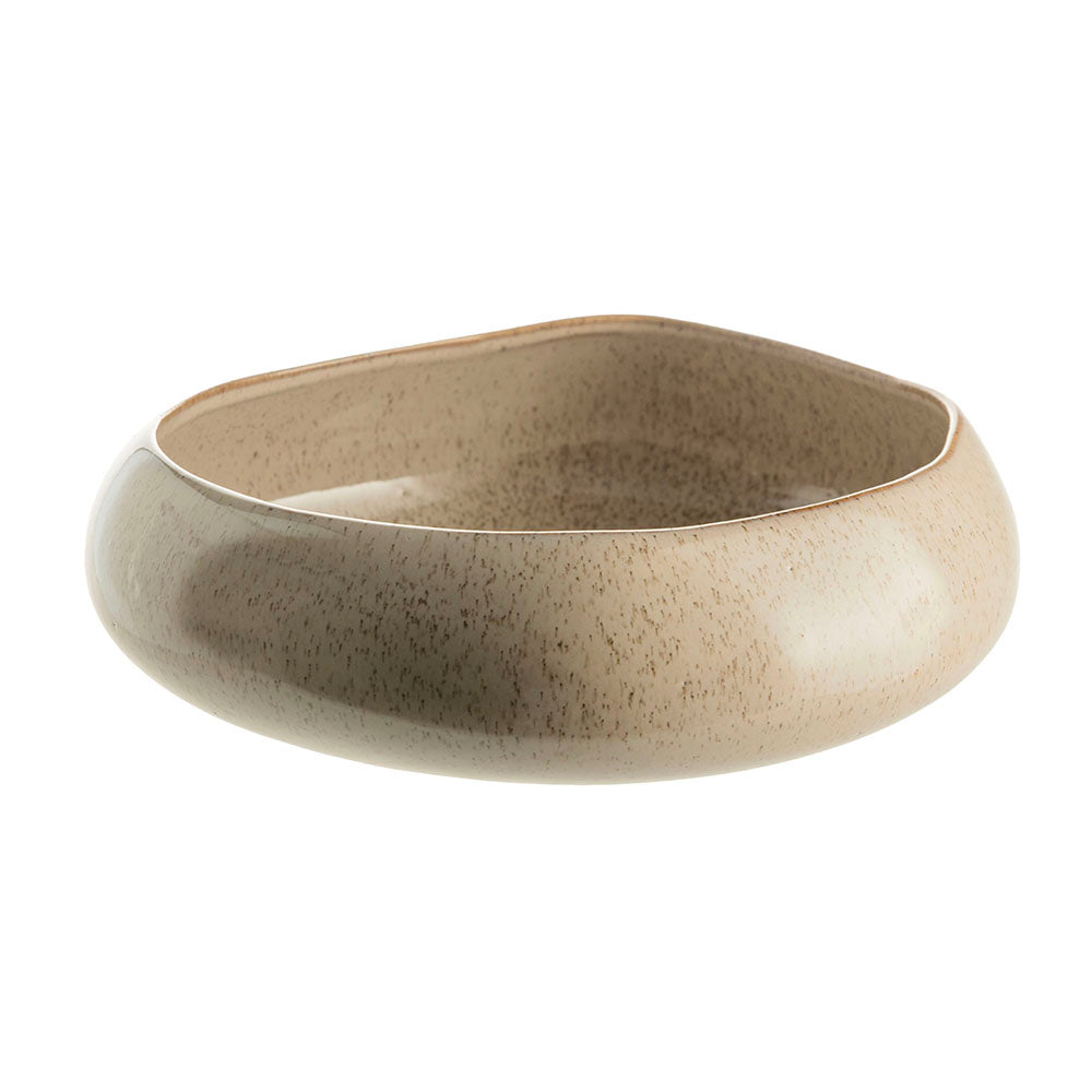 Reactive Tan Bulb 22x21x7cm Ceramic Bowl