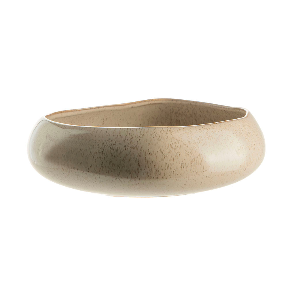 Reactive Tan Bulb 22x21x7cm Ceramic Bowl