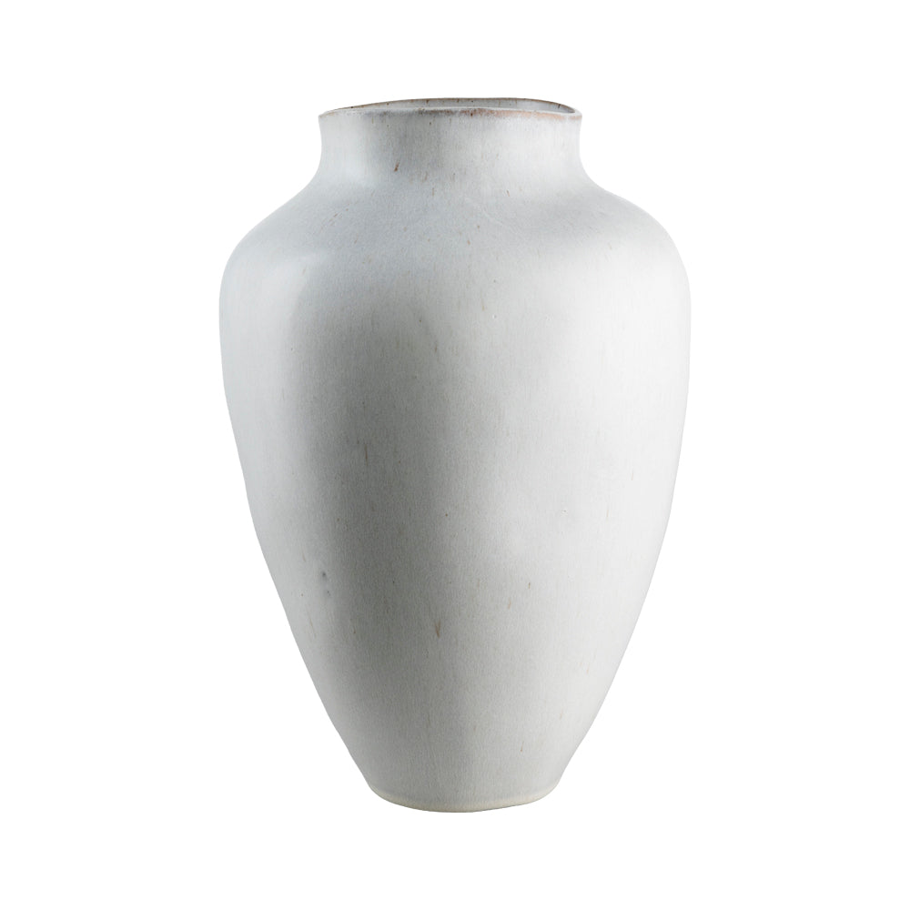 White Speckle 30cm Ceramic Urn Vase