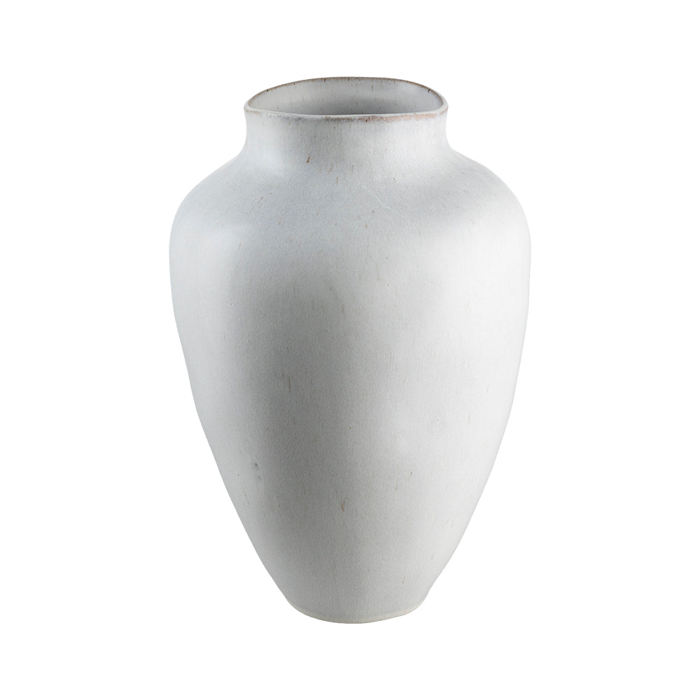 White Speckle 30cm Ceramic Urn Vase