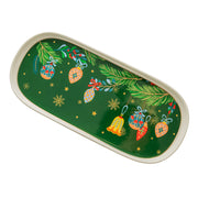 Nutcracker Green Baubles Oval 33x15x2cm Platter