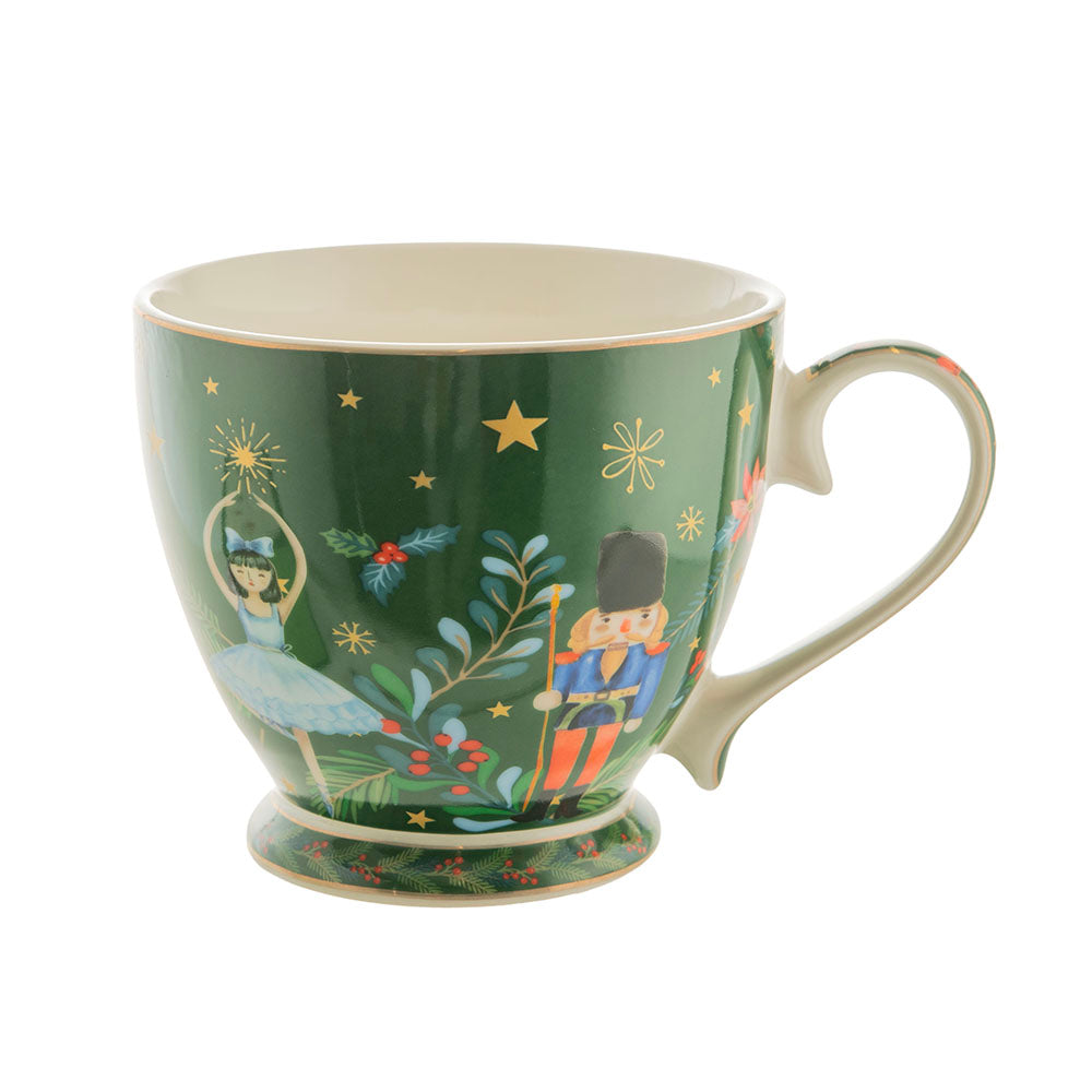 Nutcracker Green 400mL Pedestal Teacup
