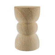 Travertine Look Stacked Rounded Form 37x60cm Side Table
