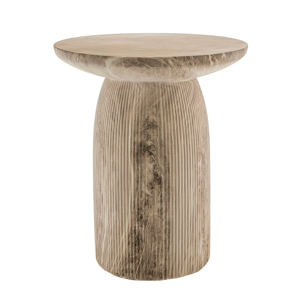 Mocha Marble Look Pillar 43x52cm Side Table – Wheel&Barrow Home