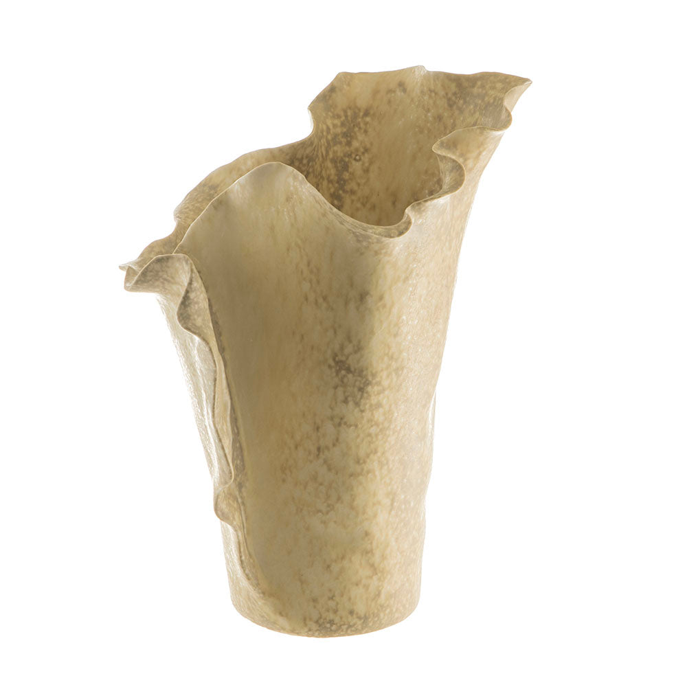 Sand Flounced 29x24x38cm Ceramic Vase