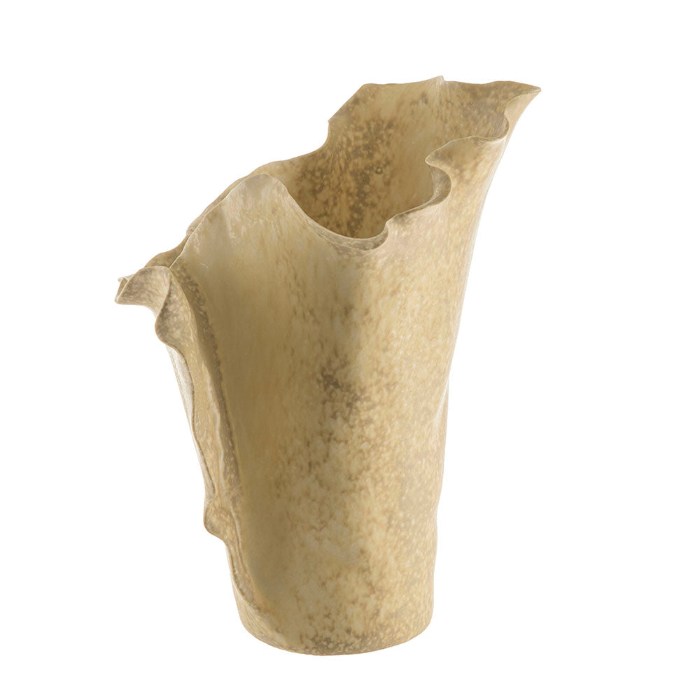 Sand Flounced 29x24x38cm Ceramic Vase