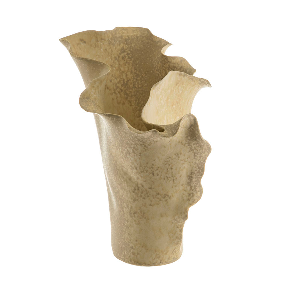Sand Flounced 29x24x38cm Ceramic Vase