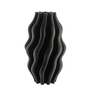 Black Ripple 3D Printed 20x34cm Ceramic Vase
