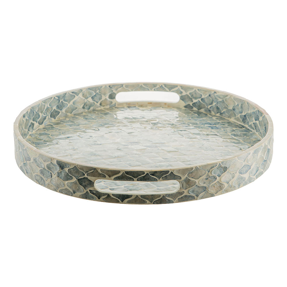 Royal Blue 40x5cm Capiz Decorative Tray