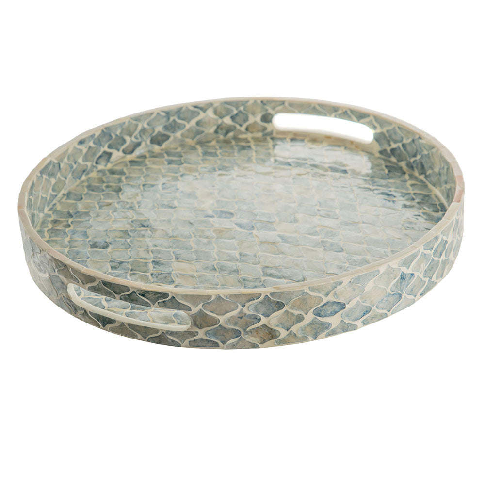 Royal Blue 40x5cm Capiz Decorative Tray