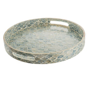 Royal Blue 40x5cm Capiz Decorative Tray