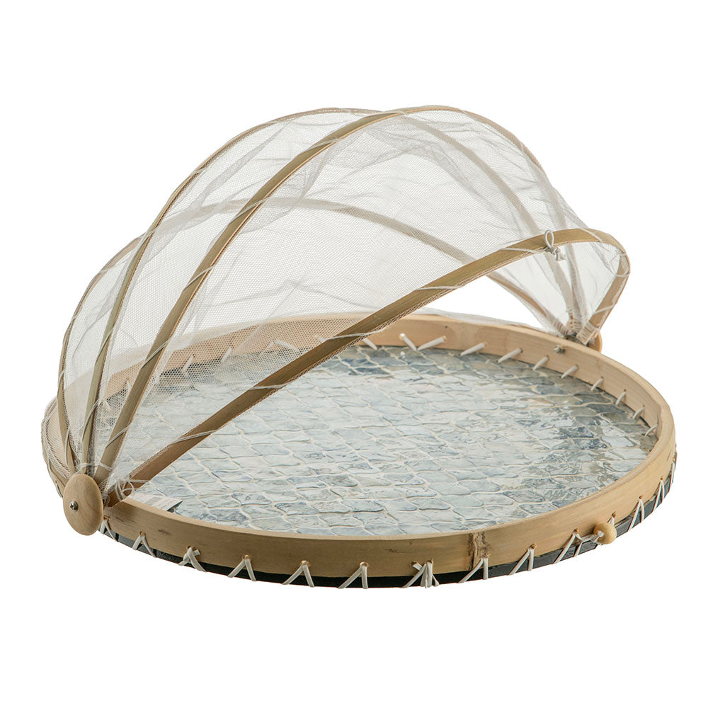 Royal Blue 40x3cm Capiz Food Cover