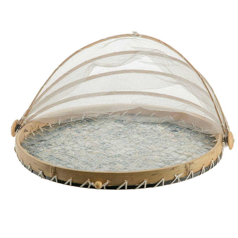Royal Blue 40x3cm Capiz Food Cover