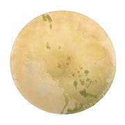 Atlas Champagne Cream & Green Splash 33cm Glass Platter