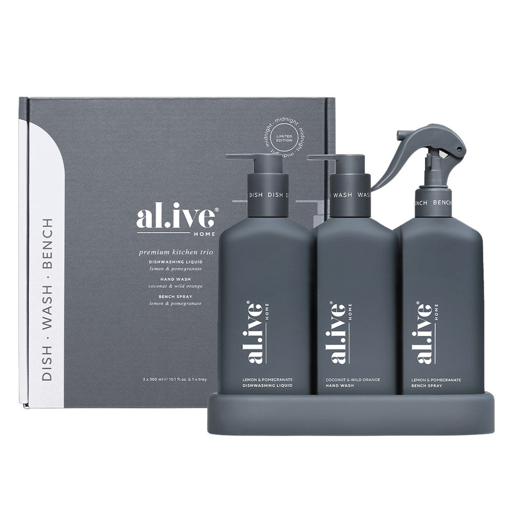 al.ive body Lemon & Pomegranate + Coconut & Wild Orange Kitchen Trio