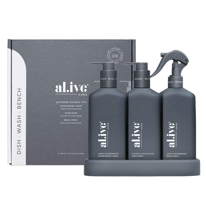 al.ive body Lemon & Pomegranate + Coconut & Wild Orange Kitchen Trio