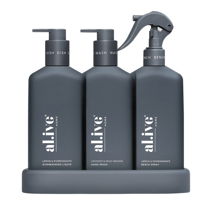 al.ive body Lemon & Pomegranate + Coconut & Wild Orange Kitchen Trio