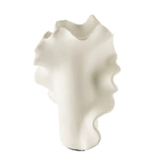 White Frilly 15x13.5x21cm Ceramic Vase
