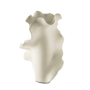 White Frilly 20x18.5x31cm Ceramic Vase