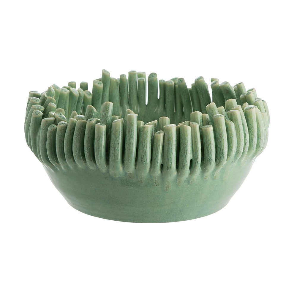 Sage Green Round 27x12cm Ceramic Coral Decorative Bowl