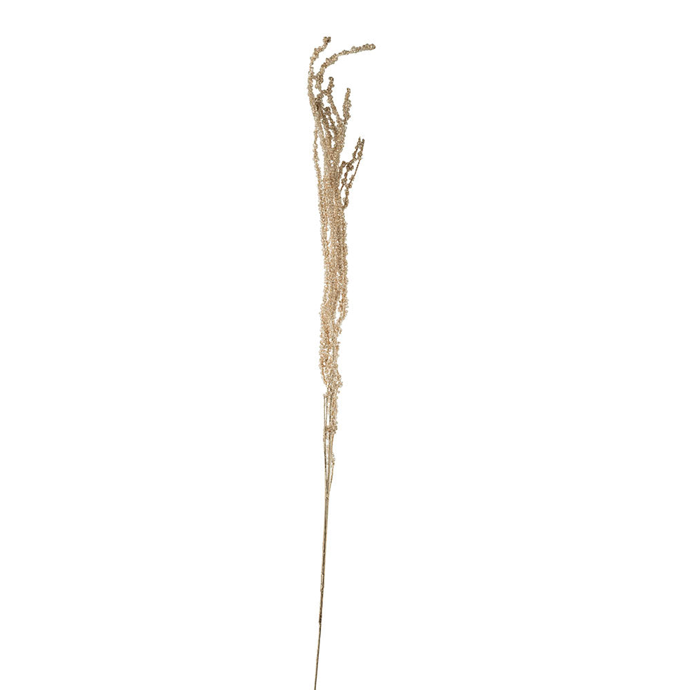 Drooping Gold Bead Decorative Spray Stem 64cm