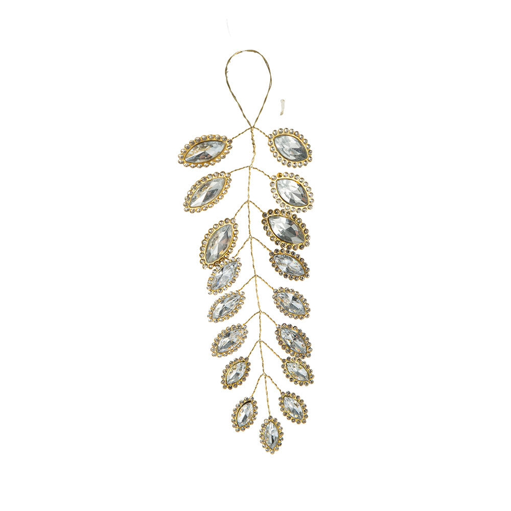 EOS Gold with Crystal Leaf Hanging Ornament